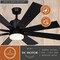 Vaxcel Crawford 60 in. 6 Blade Black Farmhouse Indoor Ceiling Fan with Light Kit and Remote F0109 - alternate 7